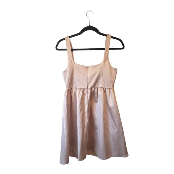 Miss Selfridge Satin Champagne Babydoll Mini Dress - Picture 2 of 6